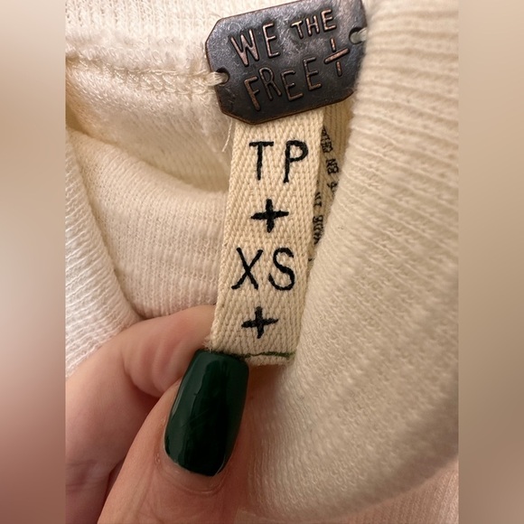 We The Free white split back pullover turtleneck sweater - Picture 6 of 8